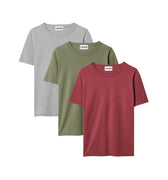 Merlot + Heather Grey + Pesto