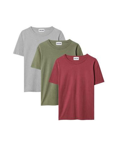 Merlot + Heather Grey + Pesto