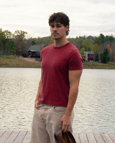 Merlot + Heather Grey + Pesto