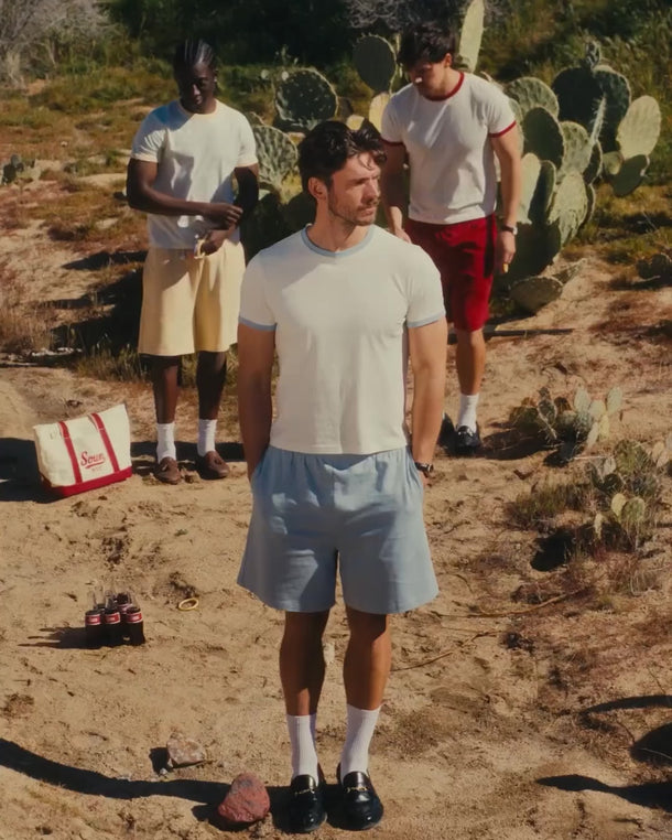 Cream & Vintage Blue